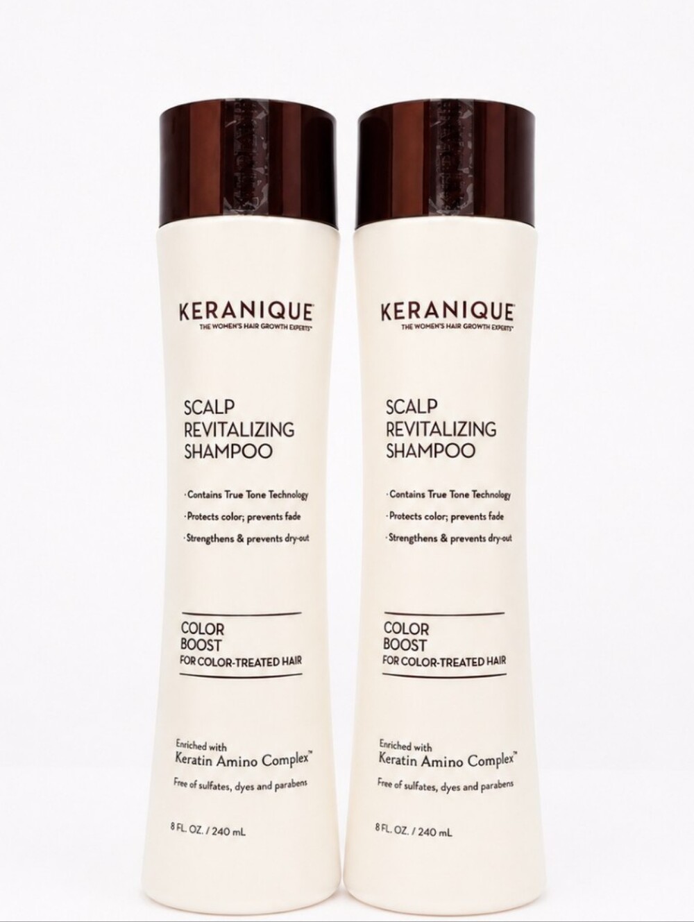Keranique Color Boost Scalp Revitalizing Shampoo 8 oz 240 mL Lot of 2 New